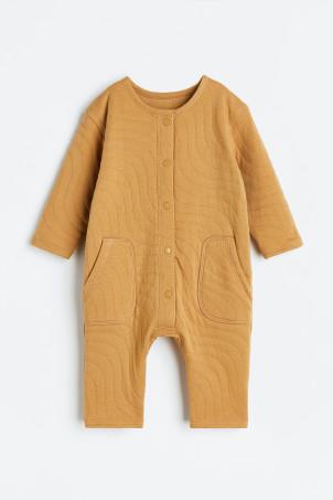 quilted jersey romper suit