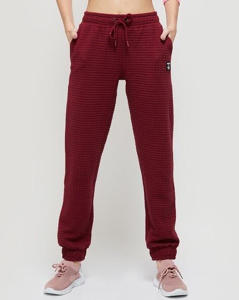 quilted mid-rise pants