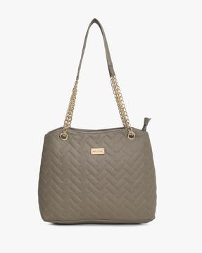 quilted shoulder bag with chain strap