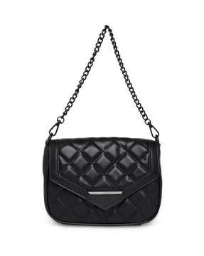 quilted bag with detachable chain