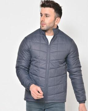 quilted bomber jacket with zip pockets