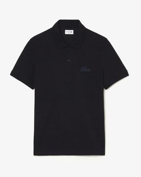 quilted crocodile badge regular fit polo t-shirt