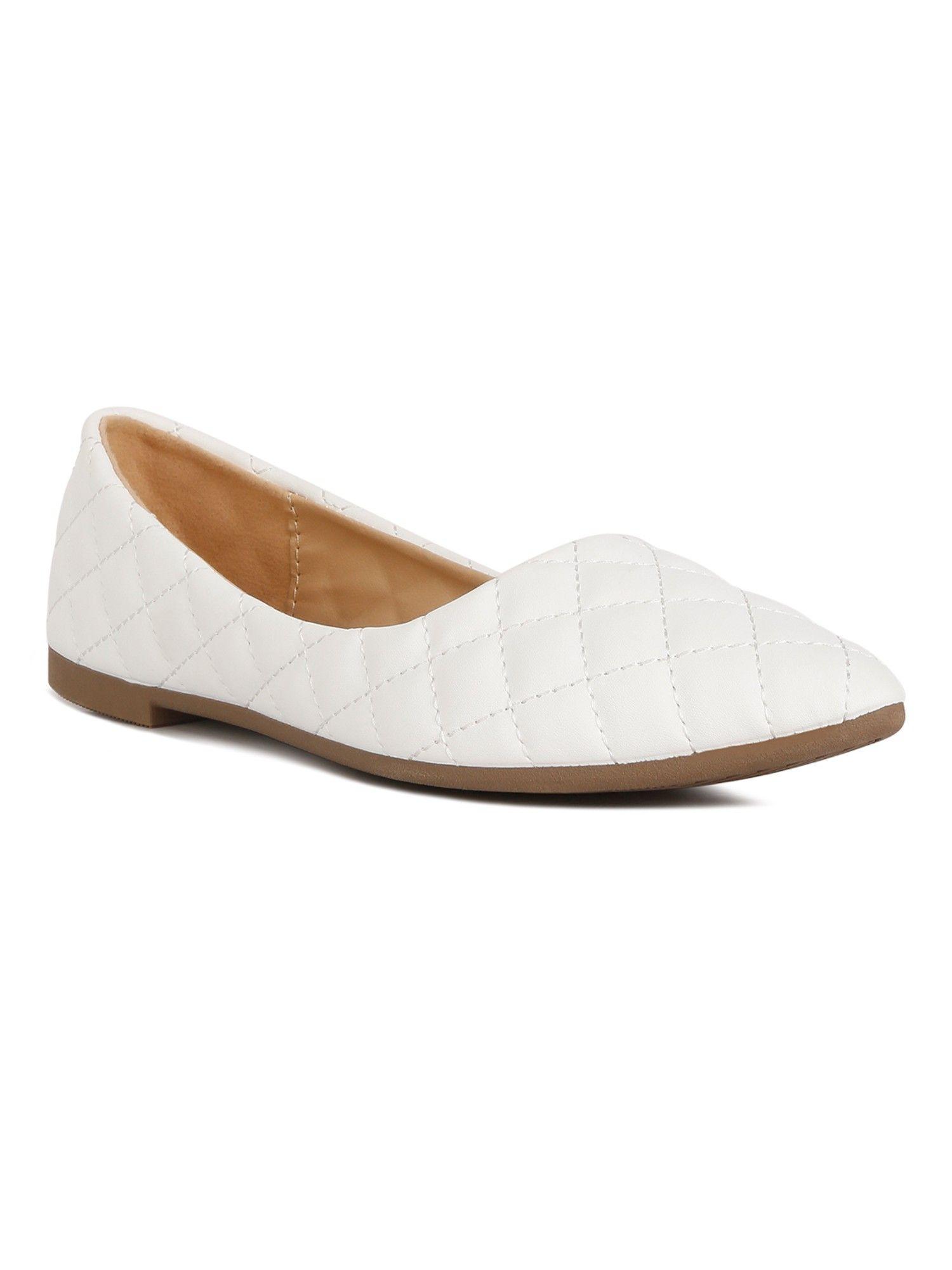 quilted detail ballet flats