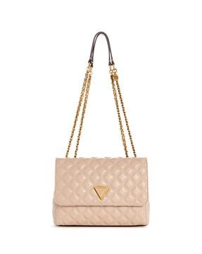 quilted flapover crossbody bag