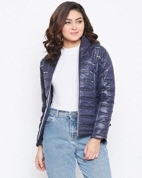 quilted full sleeves jacket