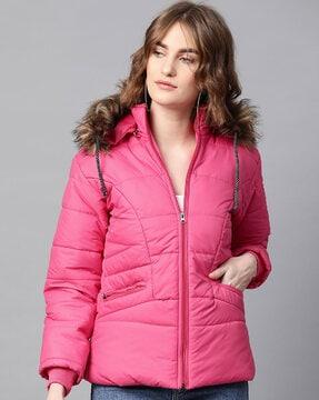 quilted full sleeves jacket