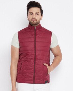 quilted gillet with insert pockets