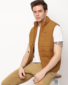 quilted gillet with insert pockets