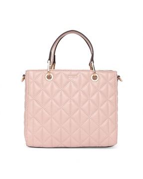 quilted handbag with adjustable strap