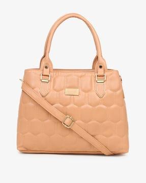 quilted handbag with detachable strap