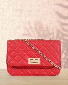 quilted handbag with detachable strap