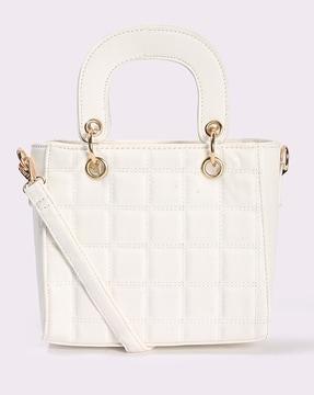 quilted handbag with detachable strap
