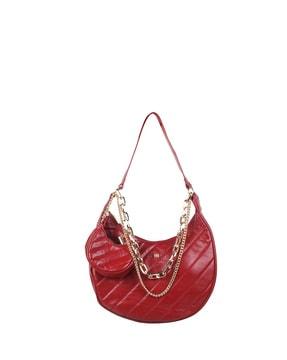 quilted hobo bag with detachable pouch
