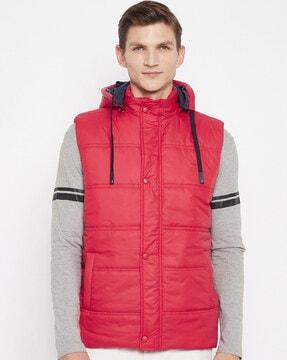 quilted hooded gillet