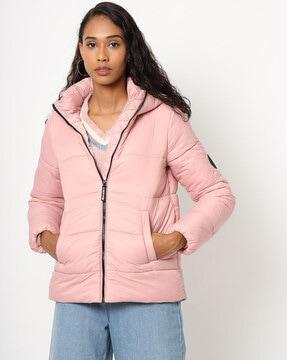 quilted hooded jacket