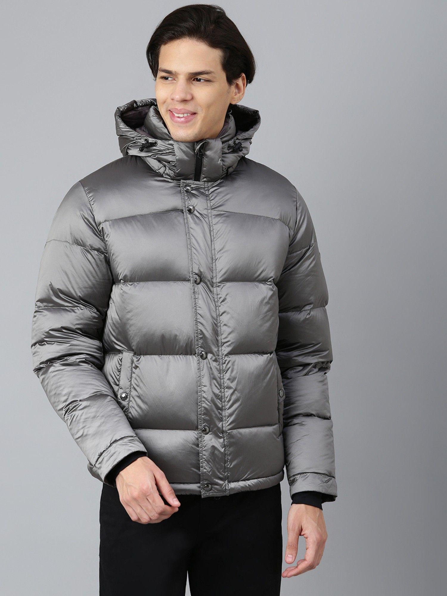 quilted jacket grey