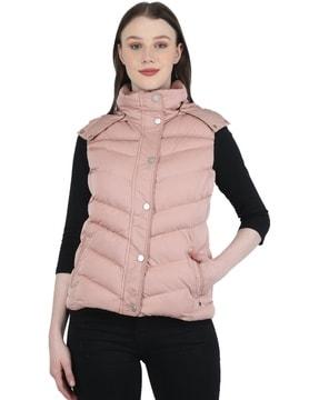 quilted jacket with button-closure