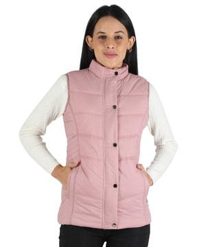 quilted jacket with button-closure