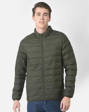 quilted jacket with insert pockets