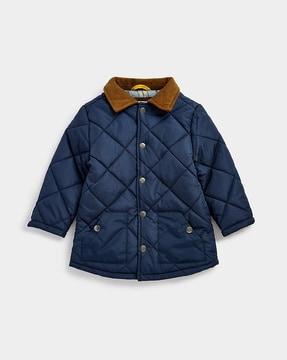 quilted jacket with patch pockets