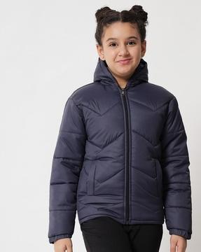 quilted jacket with slip pockets