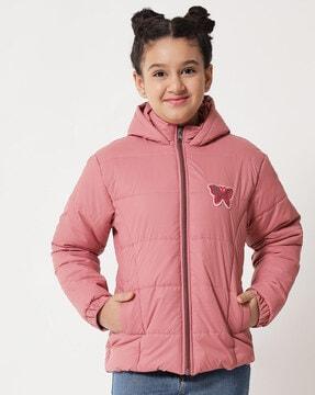 quilted jacket with slip pockets