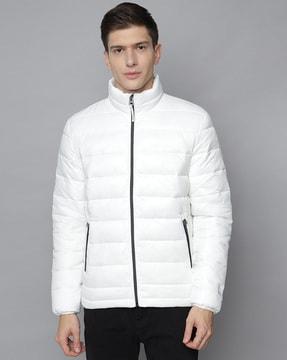 quilted jacket with zip closure