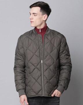 quilted jacket with zip-closure