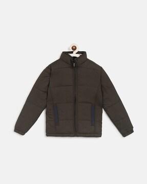 quilted jacket with zip closure