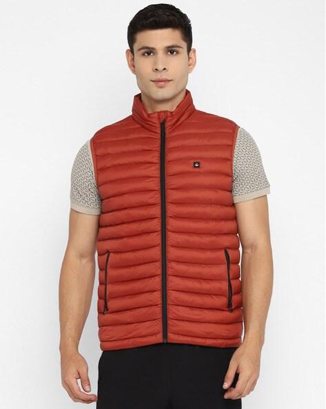 quilted jacket with zip front
