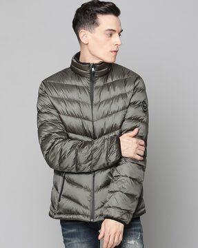 quilted jacket with zip pockets