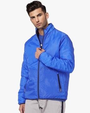 quilted jacket with zipper pockets