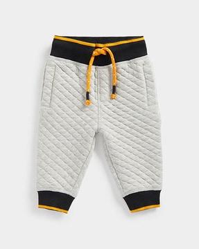 quilted joggers with insert pockets