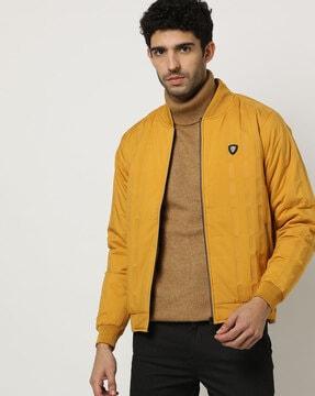 quilted pfr slim fit bomber jacket