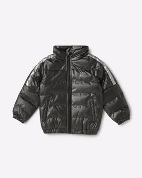 quilted puffer jacket with branding