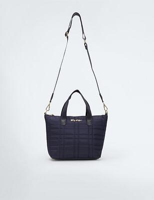 quilted satchel bowler handbag