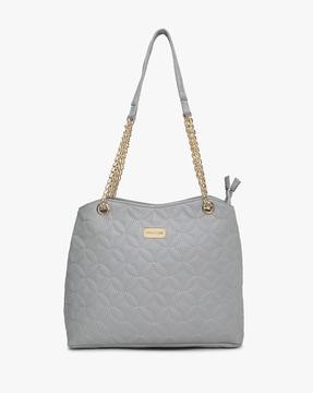 quilted shoulder bag with chain strap