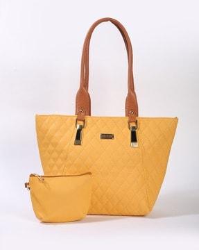 quilted shoulder bag with pouch