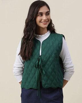quilted sleeveless jacket