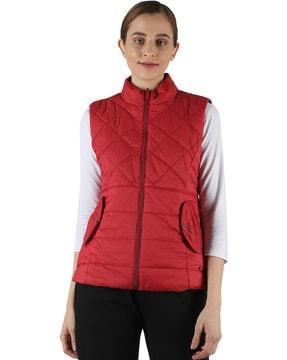 quilted sleeveless jacket