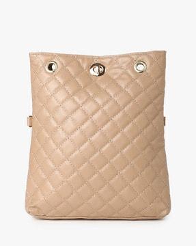 quilted sling bag with chain strap