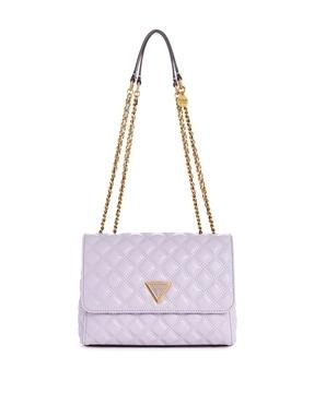 quilted sling bag with chain strap