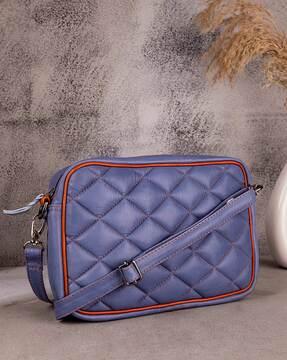 quilted sling bag with detachable strap
