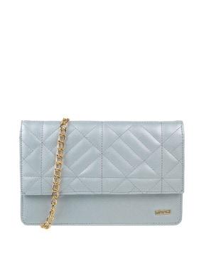 quilted synthetic clutch