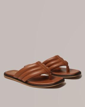quilted thong-strap flat sandals