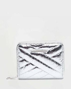 quilted zip-around wallet