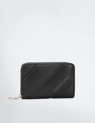 quilted zip around wallet