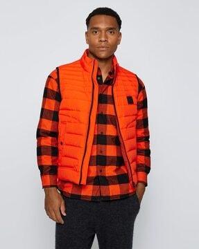 quilted zip-front gilet