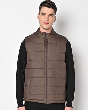 quilted zip-front gilet