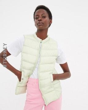 quilted zip-front gilet